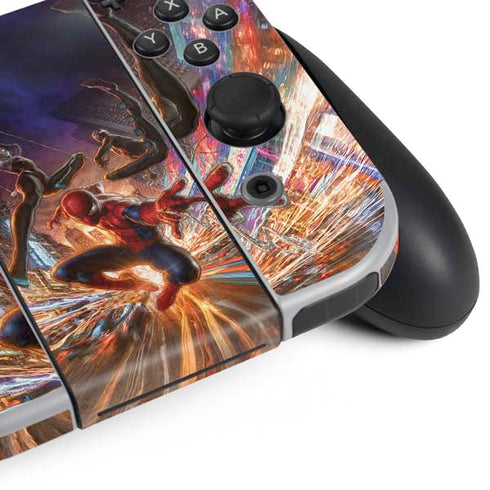 Marvel Spiderman Group Wall Nintendo Switch OLED (2021) Skin